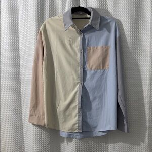 Bailey Rose Women’s Striped Long Sleeve Button Down Shirt Size Small